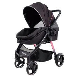 Ibiyaya Retro Luxe Folding Pet Stroller for Pets up to 30kg - Prism Black Discount