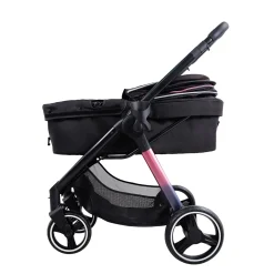 Ibiyaya Retro Luxe Folding Pet Stroller for Pets up to 30kg - Prism Black Discount