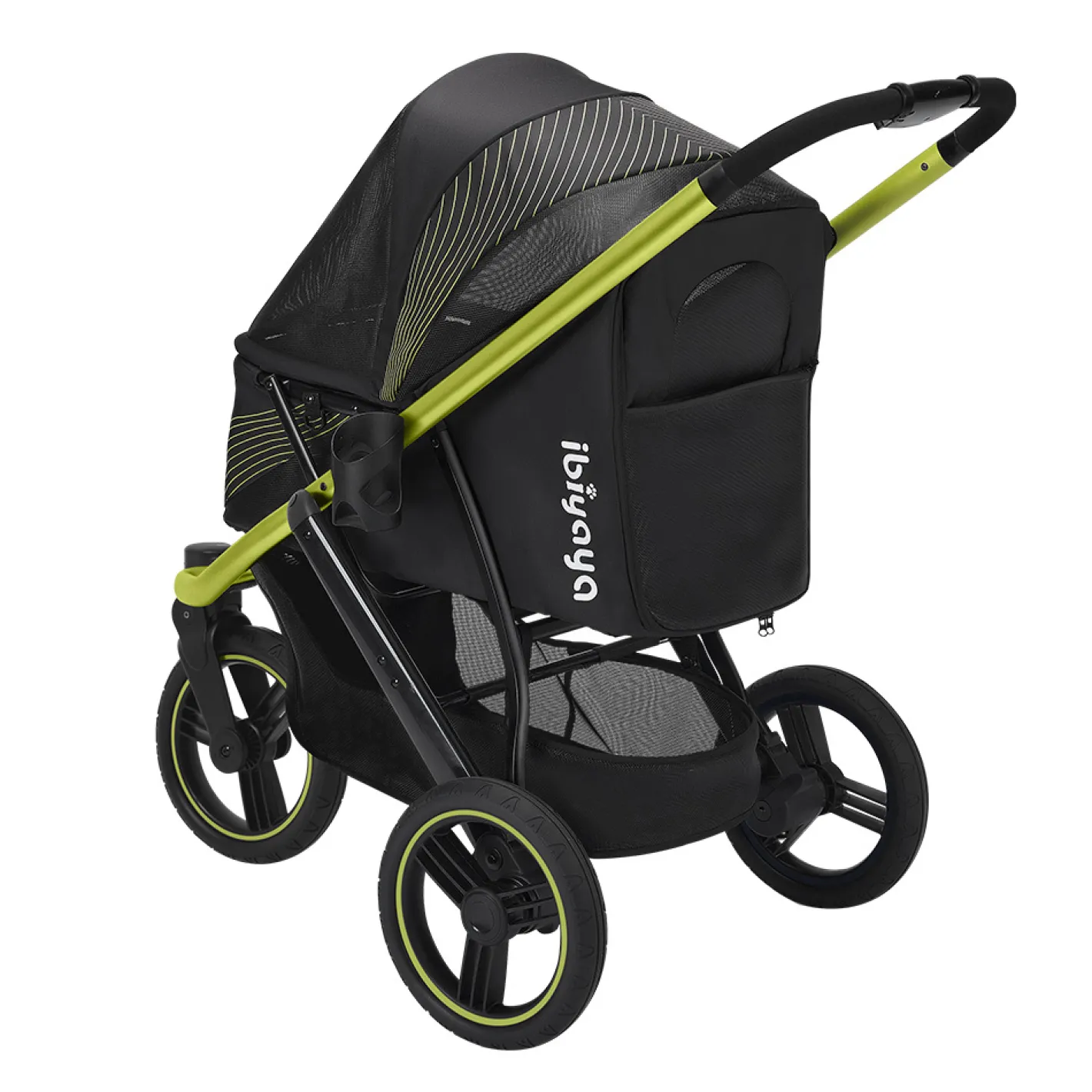 Ibiyaya The Beast Pet Jogger Stroller for dogs up to 25kg - Jet Black Sale