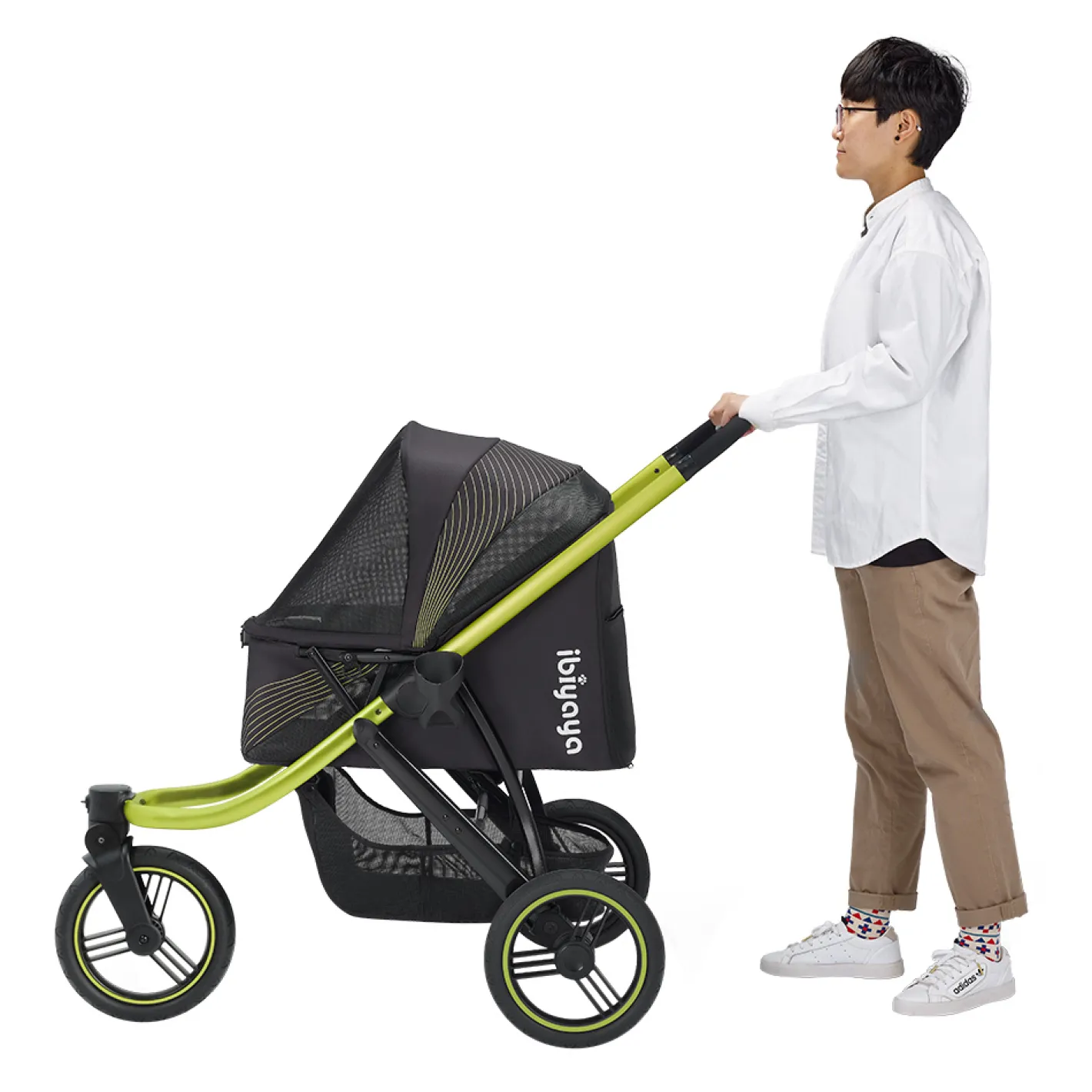 Ibiyaya The Beast Pet Jogger Stroller for dogs up to 25kg - Jet Black Sale