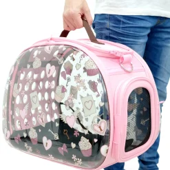 Ibiyaya Transparent Pet Carrier - Pink Valentine Best