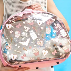 Ibiyaya Transparent Pet Carrier - Pink Valentine Best