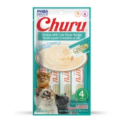 Inaba Cat Churu Meal Topper Treat - Creamy Chicken & Crab Recipe 24 x 14g Tubes Sale