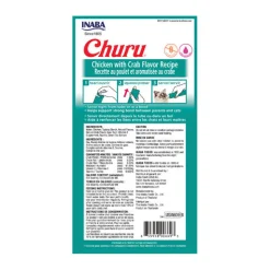 Inaba Cat Churu Meal Topper Treat - Creamy Chicken & Crab Recipe 24 x 14g Tubes Sale