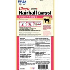 Inaba Cat Churu Meal Topper Treat - Hairball Control Creamy Chicken Recipe 24 x 14g Tubes New