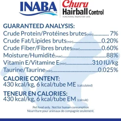 Inaba Cat Churu Meal Topper Treat - Hairball Control Creamy Chicken Recipe 24 x 14g Tubes New