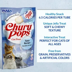 Inaba Cat Churu Pops Meal Topper Treat - Creamy Tuna & Chicken Recipe 24 x 15g Tubes Hot