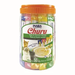 Inaba Cat Churu Pops Meal Topper Treat - Creamy Tuna & Chicken Varieties 50 x 15g Tubes Discount