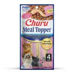 Inaba Cat Complete Balanced Meal Topper Treat - Creamy Tuna & Salmon - 24 x 14g Tubes Online