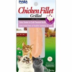 Inaba Cat Extra Tender Grilled Chicken in Crab Flavoured broth - 6-pack Hot