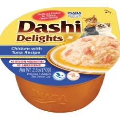 Inaba Cat Food Dashi Delights Chicken & Tuna Flakes in Dashi Broth - 6 x 70g Cups Online