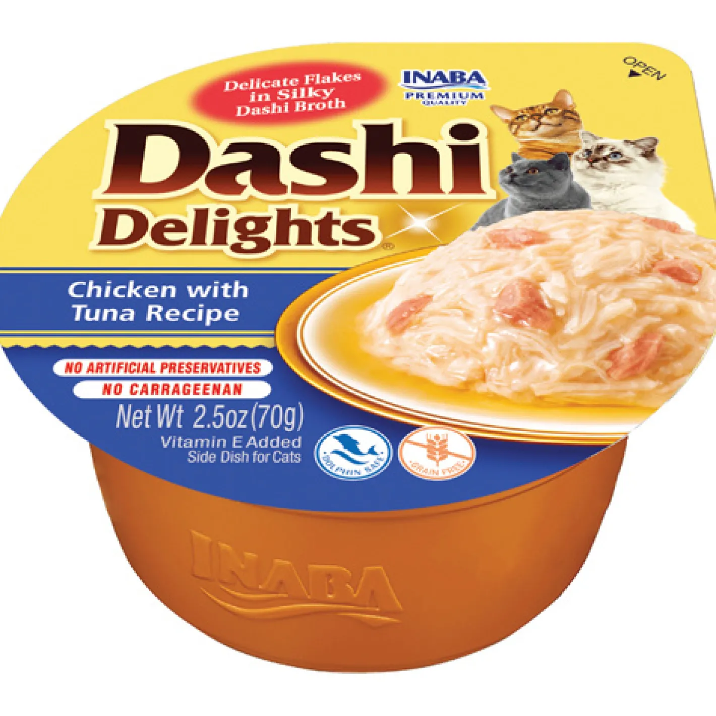 Inaba Cat Food Dashi Delights Chicken & Tuna Flakes in Dashi Broth - 6 x 70g Cups Online