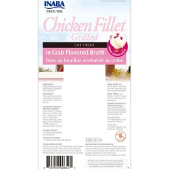 Inaba Cat Grilled Chicken Fillet in Crab Flavoured Broth Meal Topper Treat - 6-Pack Outlet