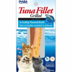 Inaba Cat Grilled Tuna Fillet in Scallop Flavoured Broth Meal Topper Treat - 6-Pack Discount