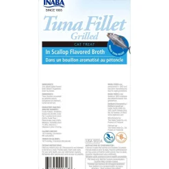 Inaba Cat Grilled Tuna Fillet in Scallop Flavoured Broth Meal Topper Treat - 6-Pack Discount