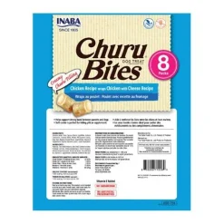 Inaba Dog Churu Bites Treats Chicken Wraps with Creamy Cheese Filling 48 x 12g Tubes Fashion