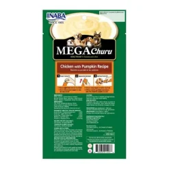 Inaba Dog MEGA Churu Meal Topper Treat - Creamy Chicken & Pumpkin Puree - 18 x 48g Tubes Fashion