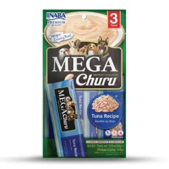 Inaba Dog MEGA Churu Meal Topper Treat - Creamy Tuna Puree - 18 x 48g Tubes Best