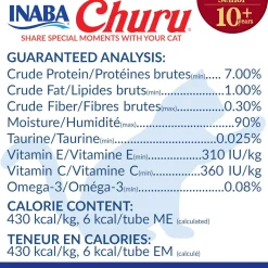 Inaba Senior Cat Churu Meal Topper Treat - Creamy Tuna & Salmon Recipe 24 x 14g Tubes Clearance