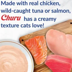 Inaba Senior Cat Churu Meal Topper Treat - Creamy Tuna Recipe 24 x 14g Tubes Discount