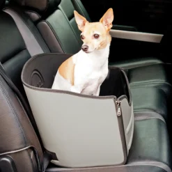 K&H Mod Safety Pet Car Booster Seat for Small to Medium Dogs up to 13kg - Grey Hot