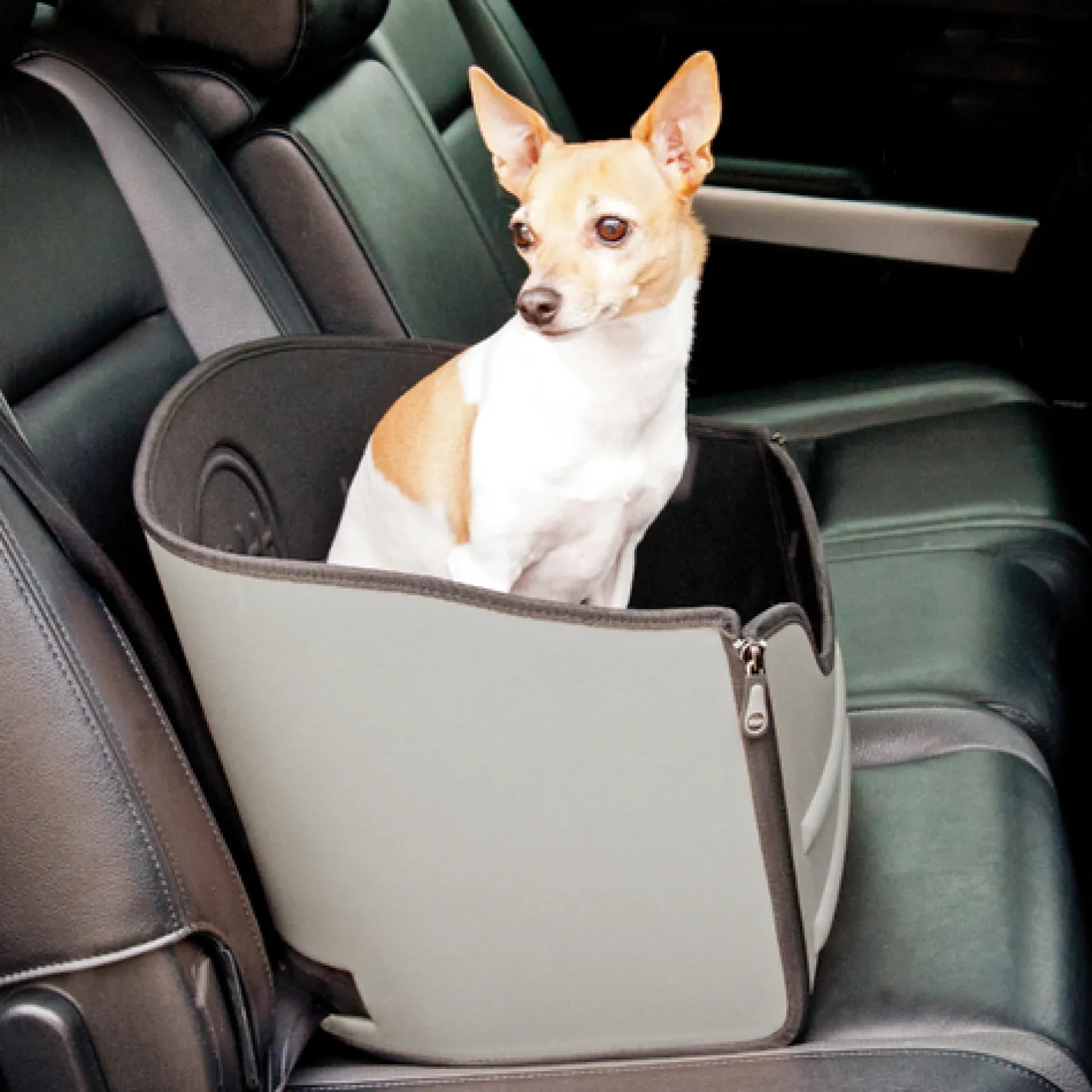 K&H Mod Safety Pet Car Booster Seat for Small to Medium Dogs up to 13kg - Grey Hot