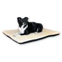 K&H Orthopedic Dual-Thermostat Low-Voltage Heated Pet Bed - Cream- Large Hot