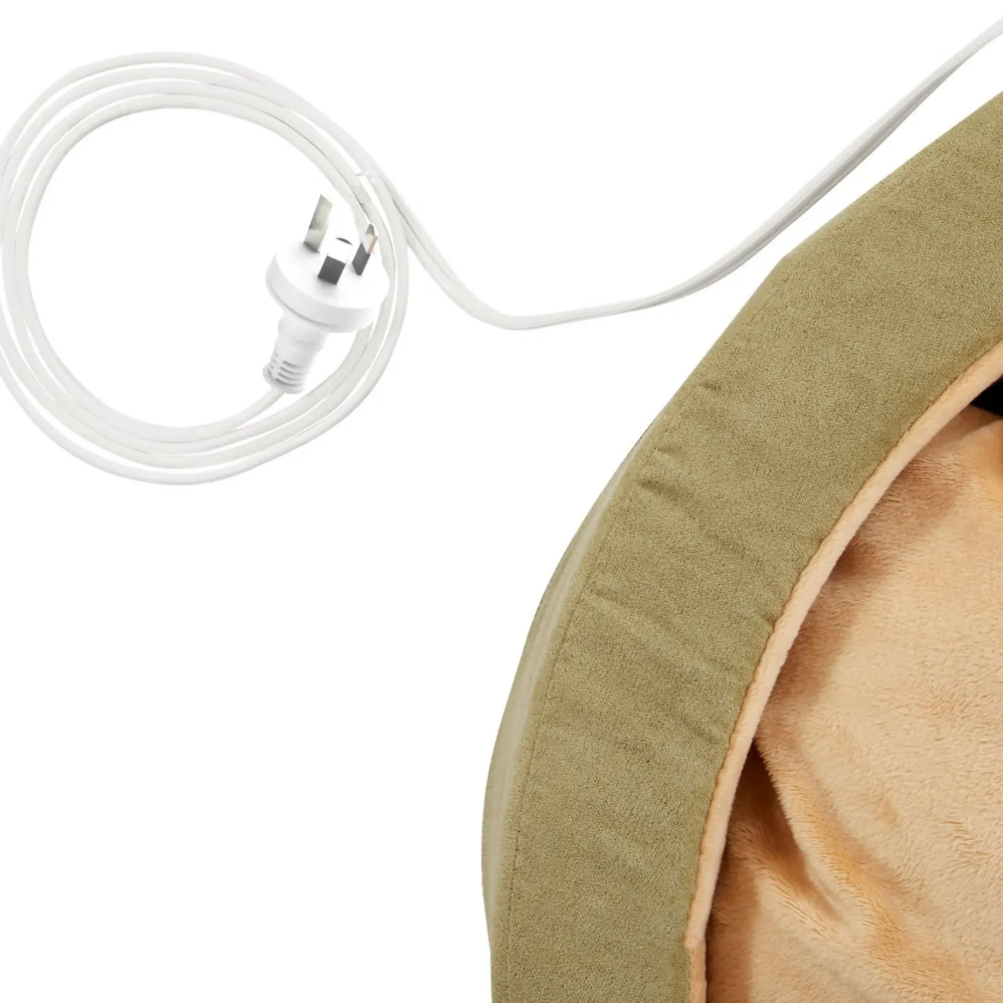 K&H Thermo Snuggler Low-Voltage Heated Pet Bed for Cats & Dogs in Sage Green Outlet