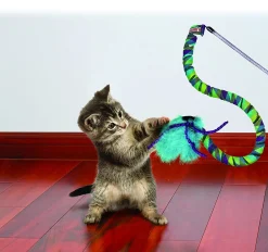 KONG CAT Curlz Teaser Wand Interactive Cat Toy Outlet