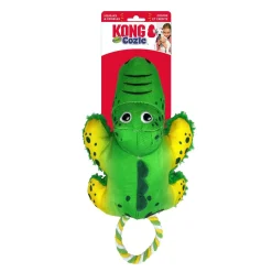 KONG Cozie Tuggz Rope Sqeueaker Dog Toy - Alligator Bulk Pack of 3 Hot