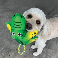 KONG Cozie Tuggz Rope Sqeueaker Dog Toy - Cheetah Bulk Pack of 3 or 4 Hot