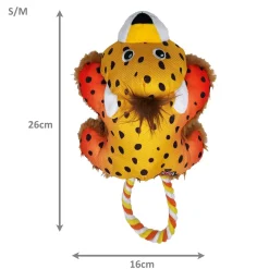 KONG Cozie Tuggz Rope Sqeueaker Dog Toy - Cheetah Bulk Pack of 3 or 4 Hot