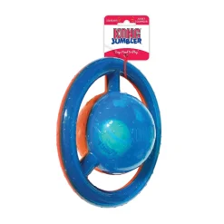 KONG Jumbler Disc 2-in-1 Squeak and Tug Dog Toy Fashion
