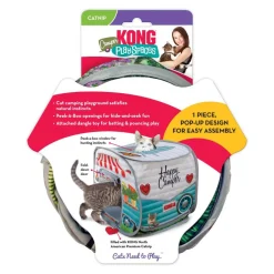 KONG Play Spaces Happy Camper Pop-Up Cat House Hot