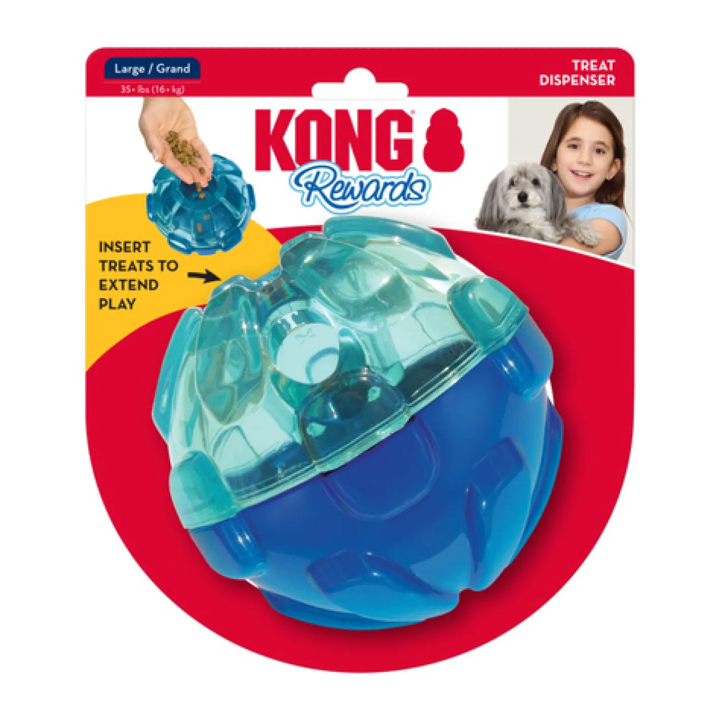 Kong Rewards Ball Interactive Treat Dispening Dog Toy - Large Discount