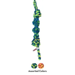 KONG Rope Bunji Tug Dog Toy in Assorted Colours Bulk Pack of 4 Hot