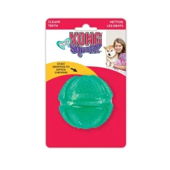 KONG Squeezz Dental Ball Rubber Dog Toy Best
