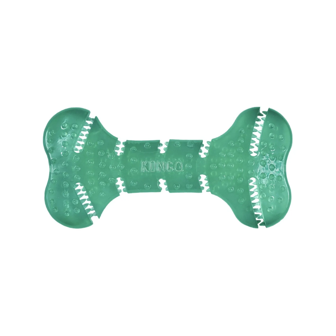 KONG Squeezz Dental Bone Rubber Dog Toy Hot