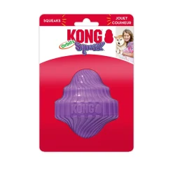 KONG Squeezz Orbitz Spin Top Squeaker Dog Toy - Random Colour - S/M Clearance