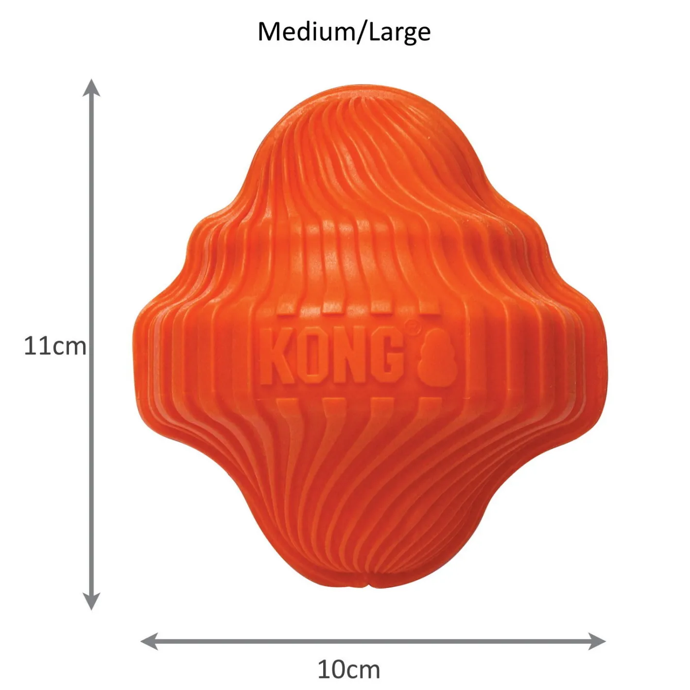 KONG Squeezz Orbitz Spin Top Squeaker Dog Toy - Random Colour - S/M Clearance