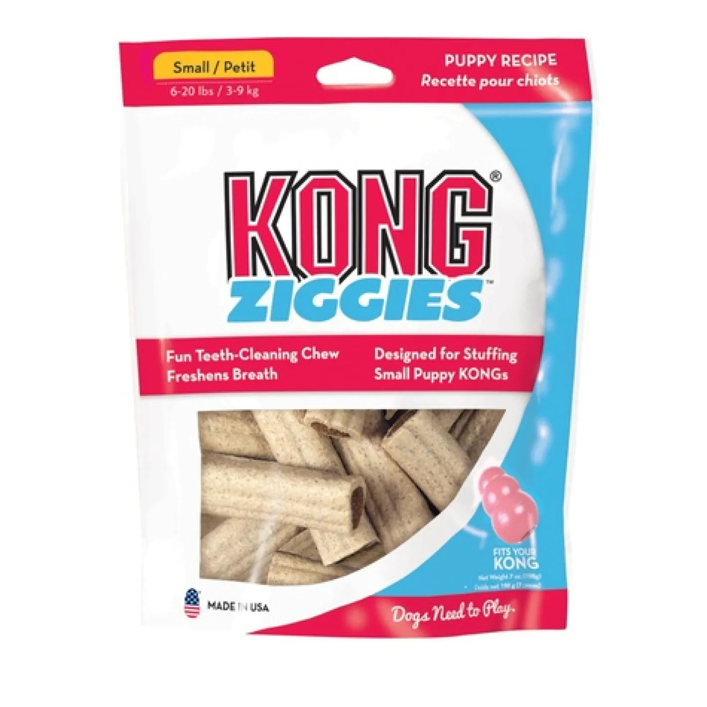 KONG Stuff'N Ziggies Puppy Recipe Breath Freshening Dog Treats - Made in USA Fashion