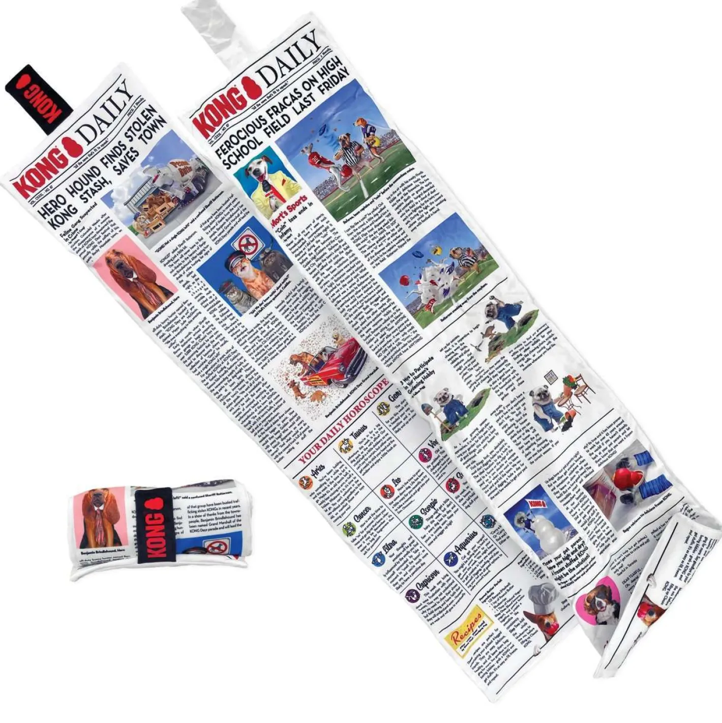 Kong Super Large Plush Squeaker Dog Toy Newspaper 90cm Outlet