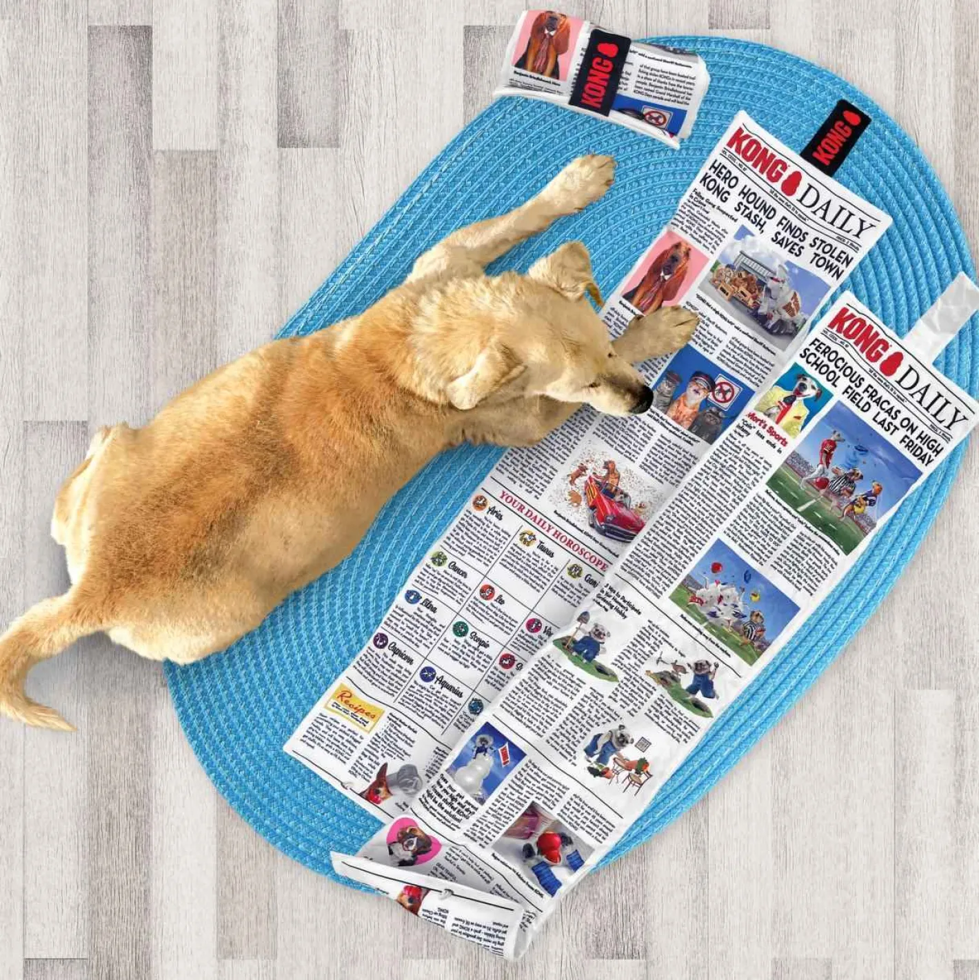 Kong Super Large Plush Squeaker Dog Toy Newspaper 90cm Outlet