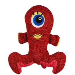 KONG Woozles Plush Squeaker Alien Dog Toy - Red New