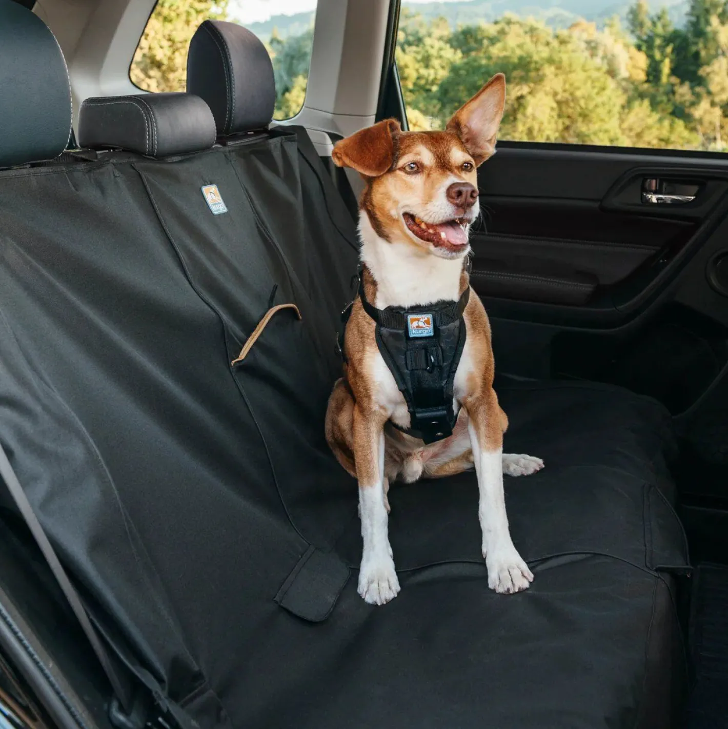 Kurgo Wander Bench Waterproof Car Seat Cover - Black Hot