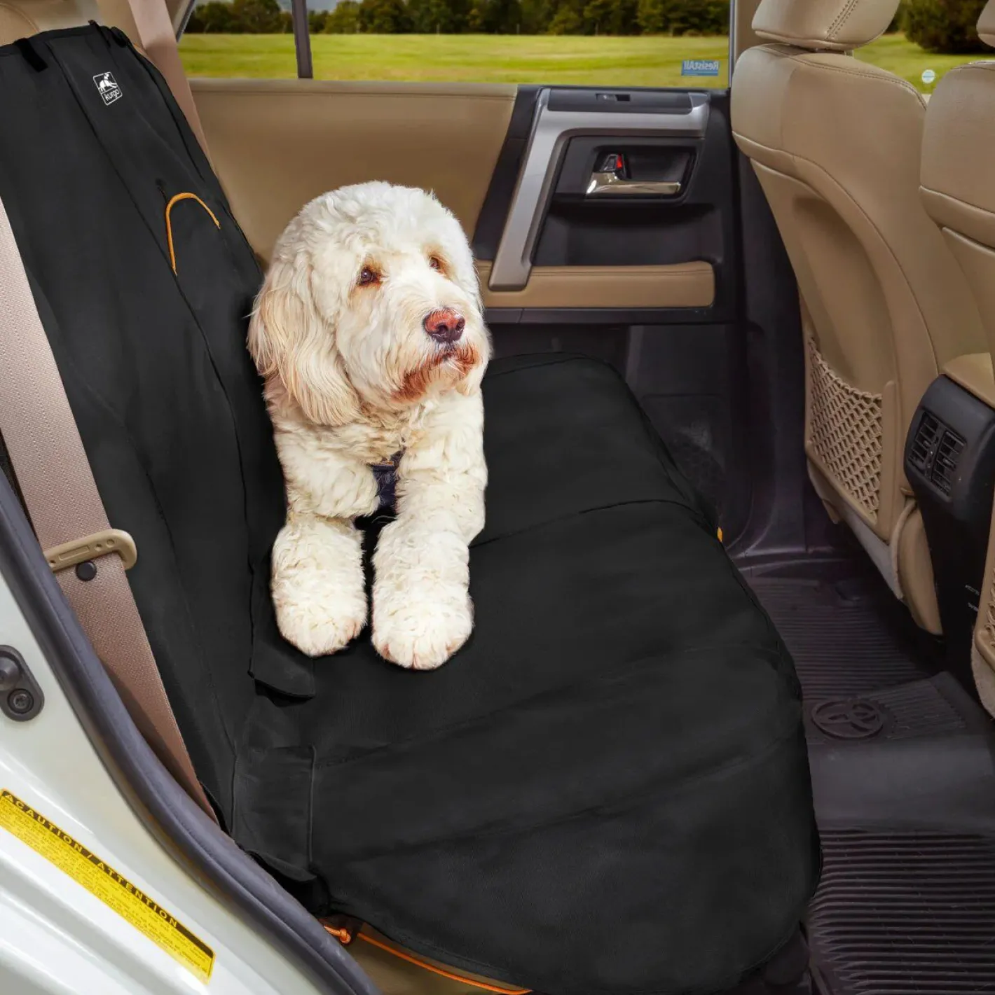Kurgo Wander Bench Waterproof Car Seat Cover - Black Hot