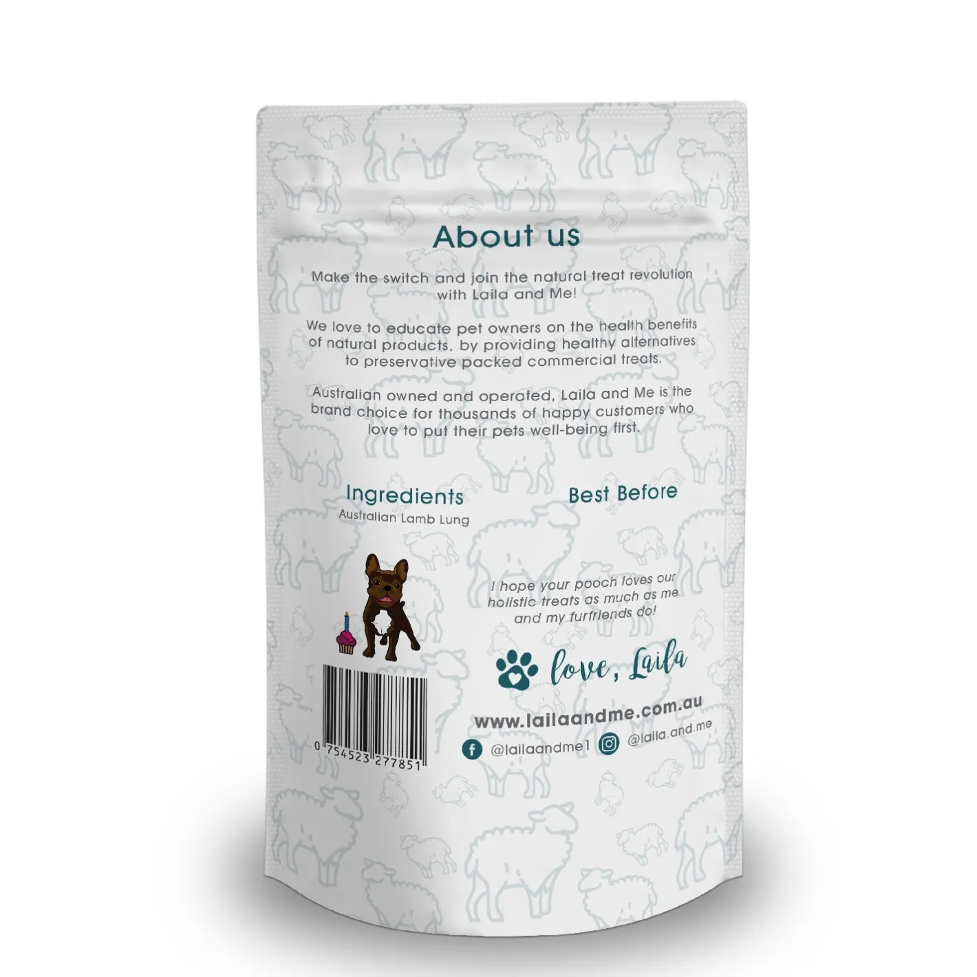 Laila & Me Dehydrated Australian Lamb Chips with 100% Lamb for Cats & Dogs 100g Online