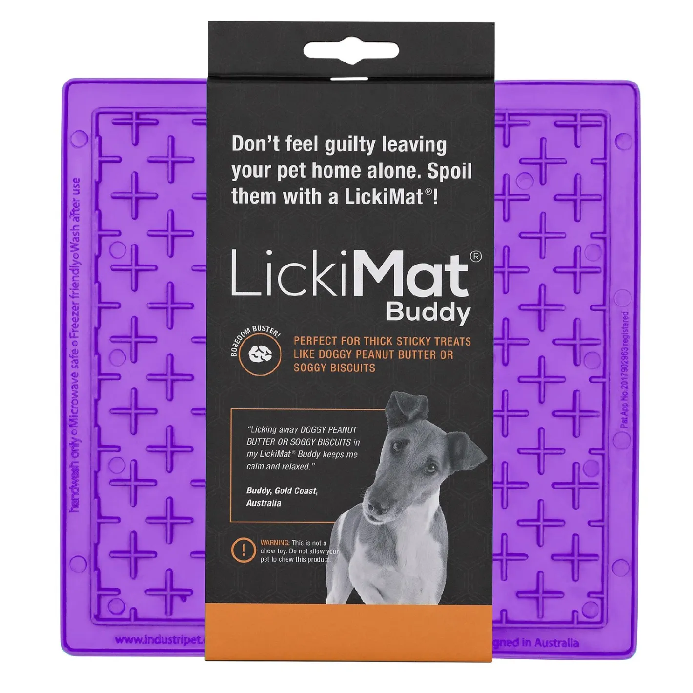 Lickimat Buddy Original Slow Food Anti-Anxiety Licking Mat for Cats & Dogs Best
