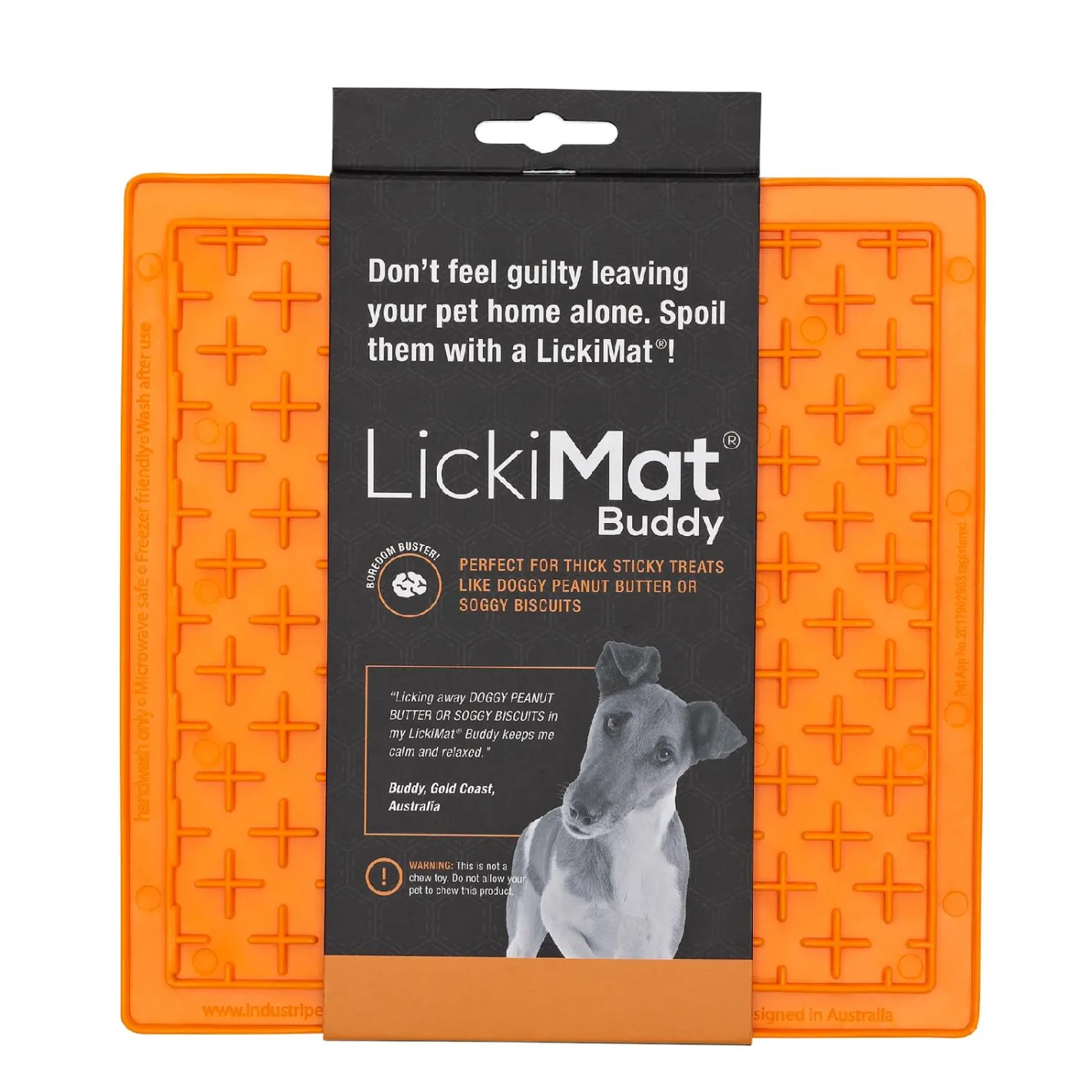 Lickimat Buddy Original Slow Food Anti-Anxiety Licking Mat for Cats & Dogs Best