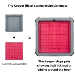 Lickimat Indoor Keeper Slow Dog Bowl Pad Holder for Standard Size s Fashion